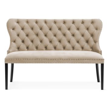 Bancuta tapitata Madame bej – H99 cm