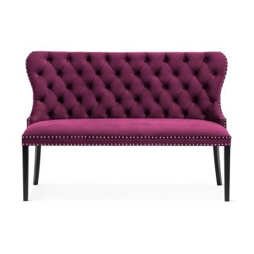 Bancuta tapitata Madame burgundy – H99 cm