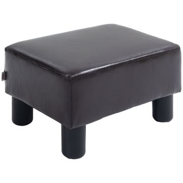 HOMCOM Taburet Otoman din Piele Artificială, Dreptunghiular, pentru Living, 40x30x24cm | Aosom Romania