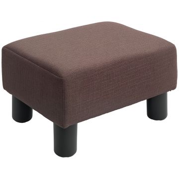 HOMCOM Taburet Otoman din stofă Scaun dreptunghiular mic căptușit pentru sufragerie și sufragerie, 40x30x24cm | Aosom Romania
