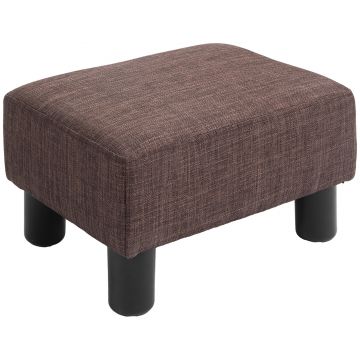 HOMCOM Taburet Otoman din stofă Scaun dreptunghiular mic căptușit pentru sufragerie și sufragerie, 40x30x24cm | Aosom Romania