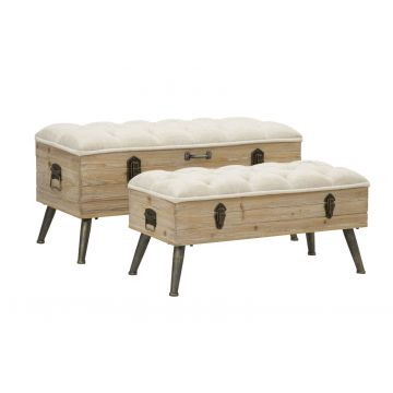 Mauro Ferretti Set puff cu depozitare TIRANA CM 102X43,5X49,5 - 82X36X37