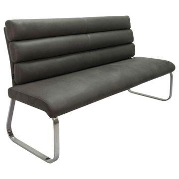 BANCĂ 180/94,5/70 cm in gri, culoare inox