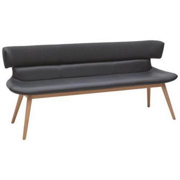 BANCĂ 210/84,5/64,5 cm in negru, culoare lemn stejar