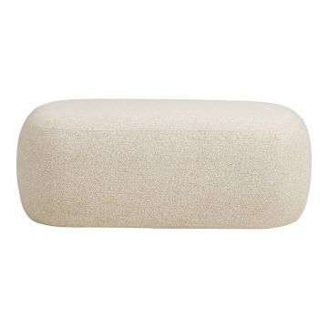 Bancă bej cu tapițerie din țesătură bouclé Blossomville – House Nordic