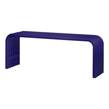Bancă de grădină albastră din metal Nokk – noo.ma