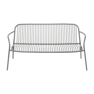 Bancă de grădină gri din metal Yua Wire – Blomus