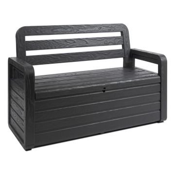 Bancă de grădină gri închis din plastic Forever Spring – Toomax