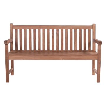 Bancă de grădină în culoare naturală din lemn masiv Java – Hartman