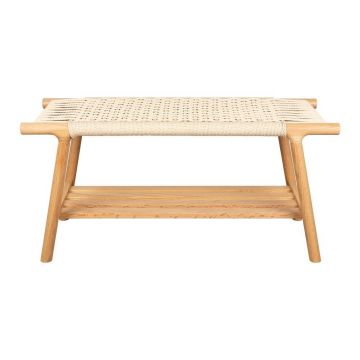 Bancă în culoare naturală deschisă din lemn masiv Kintaro – Dutchbone