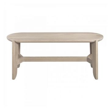 Bancă în culoare naturală din lemn masiv Eli – Blomus