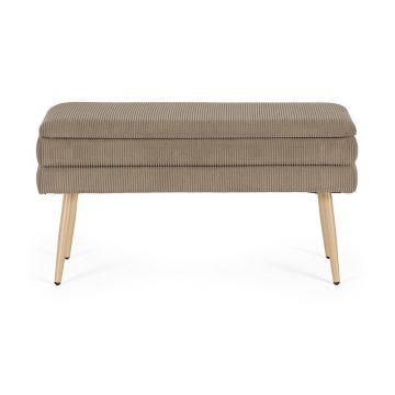 Bancă taupe capitonată Olga – Bizzotto