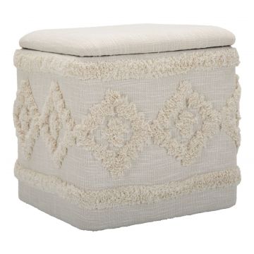 Mauro Ferretti Puff Contenitor Patrat Damasco cm 40X40X40 | Aosom Romania