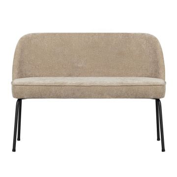 Bancă crem cu tapițerie din chenille Vogue – WOOOD