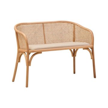 Bancă în culoare naturală capitonată Cebu – Premier Housewares
