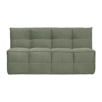 Bancă verde capitonată cu tapițerie din catifea Cluster – vtwonen