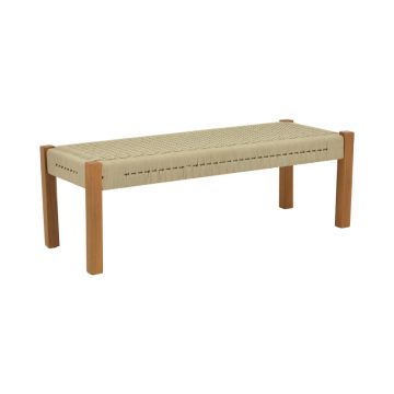 Bancuta de gradina Uma Boho, Negru, 120x45x40 cm